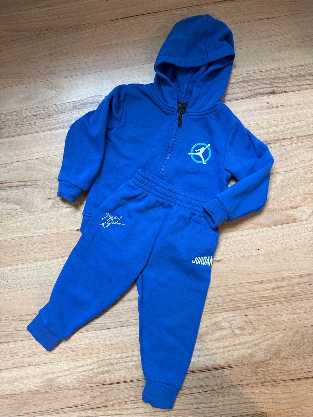 Jordan Kids Flight MVP Royal Blue Zip Hoodie & Jogger Set